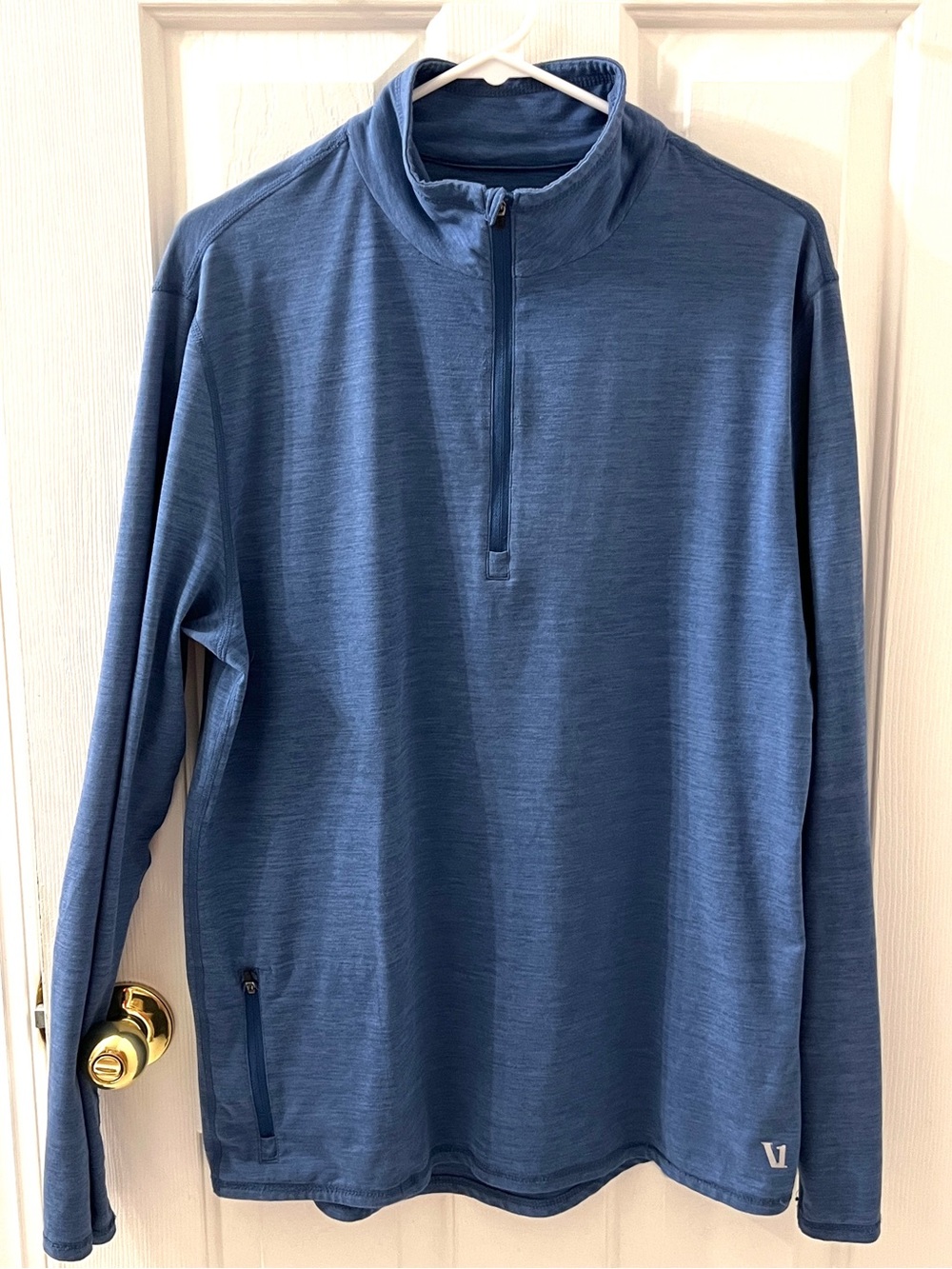 Vuori Ease Performance Half Zip 2.0 Pullover Men’s Size Medium Blue Stretch